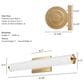 Hunter Holly Grove 24" 2-Light Vanity with Cased White Shade in Alturas Gold, , large