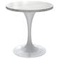 Leisuremod LeisureMod Verve Collection 27 Round Dining Table, White Base with Sintered Stone White Top, , large