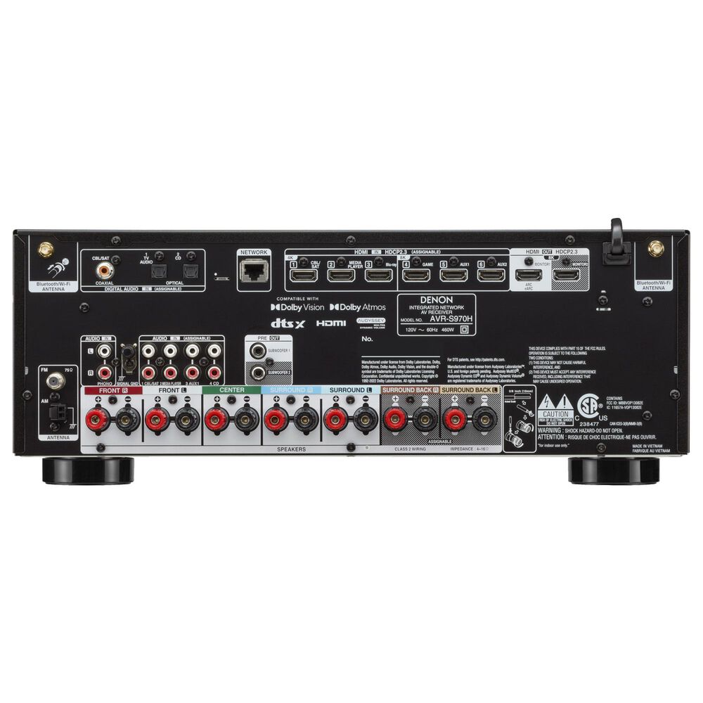 Denon 90W 7.2-Channel AV Receiver in Black, , large