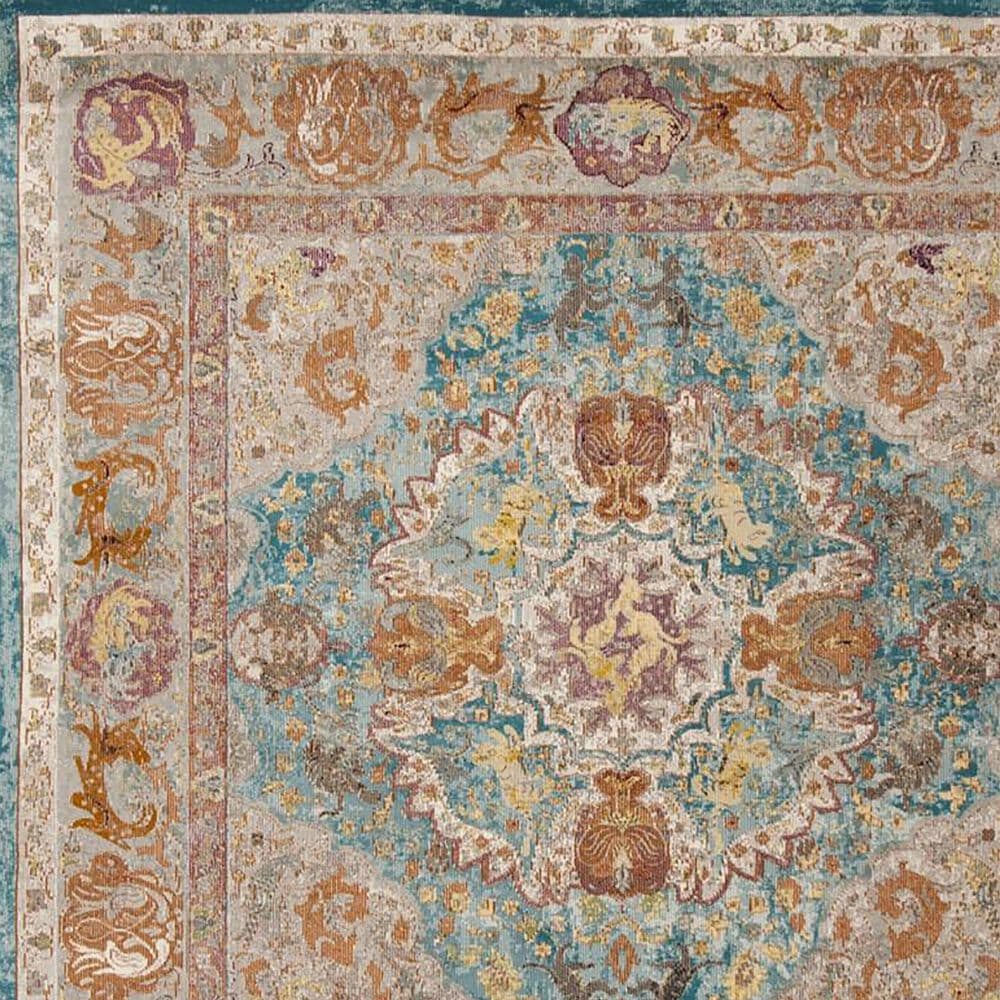 Safavieh Aria 4&#39; x 6&#39; Blue and Orange Area Rug, , large