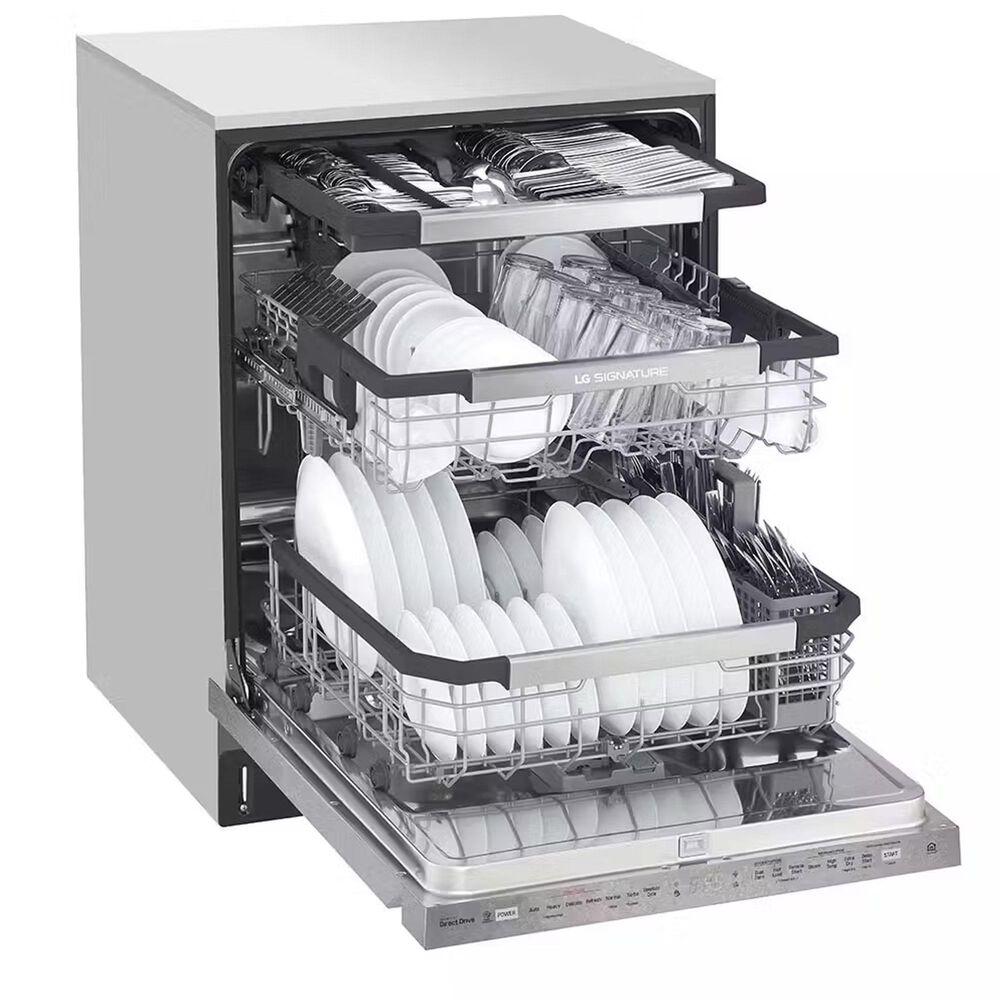 LG Signature Top Control Smart Wi-Fi Enabled Dishwasher with TrueSteam and QuadWash in Stainless Steel, , large