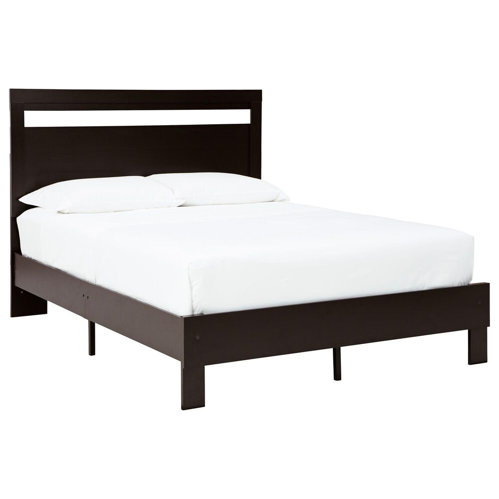 Signature Design by Ashley Flannia Full Platform Bed in Black, , large