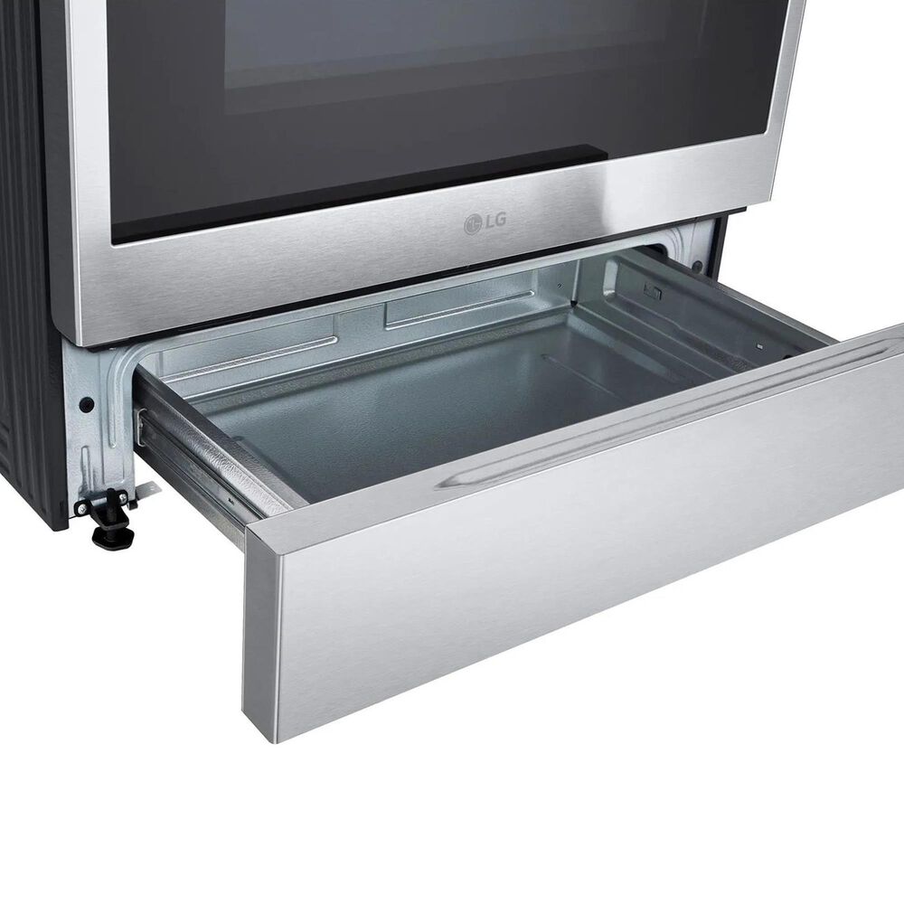 LG 2-Piece Kitchen Package with 6.3 Cu. Ft. Smart Slide-In Induction Range and 2.1 Cu. Ft. Smart Over-the-Range Microwave in Printproof Stainless Steel, , large