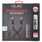 Helios 3-Piece 4 Outlet Surge Protector and 50" 16-Gauge Speaker Wire with Black Series 6" Subwoofer Cable in Black, , large