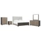 Nicolette Home Anderson Park Dark 5-Piece Queen Upholstered Bedroom Set in Moose Trail and Frontier Brown, , large