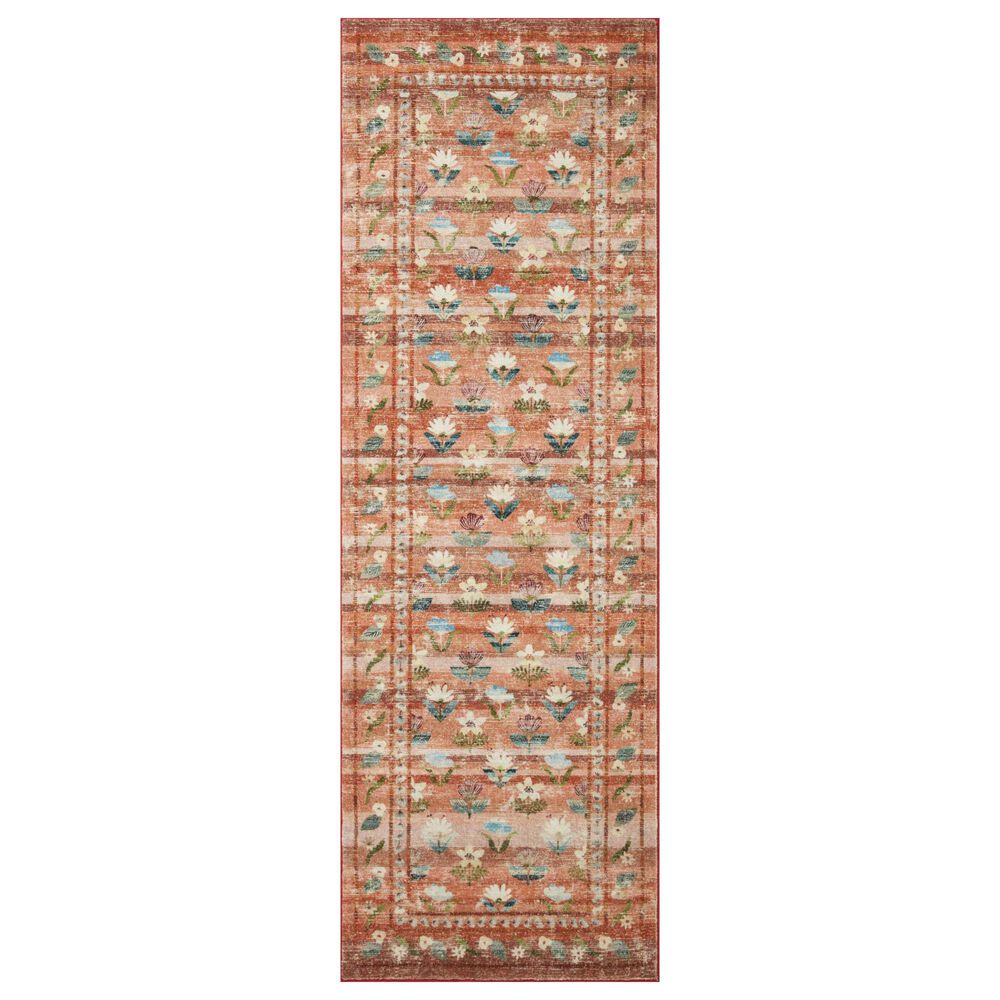 Rifle Paper Co Crafted by Cloth and Company Courtyard 2"6" x 9"6" Hadley Terracotta Runner, , large