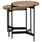 Linon Home Decor Evanston 2-Piece Nesting Table Set in Natural and Black, , large