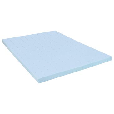 Flash Furniture Capri 3" Full Memory Foam Mattress Topper in Blue, , large