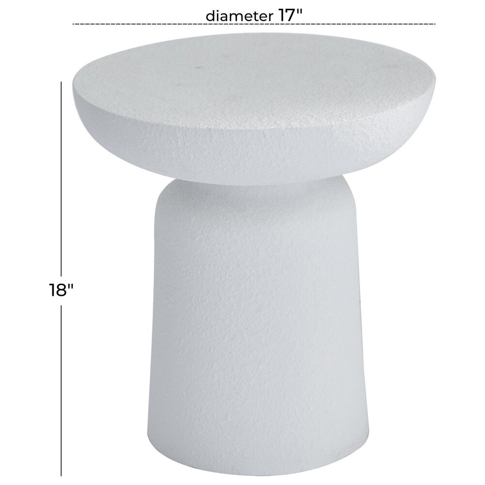 Maple and Jade Outdoor End Table in White, , large