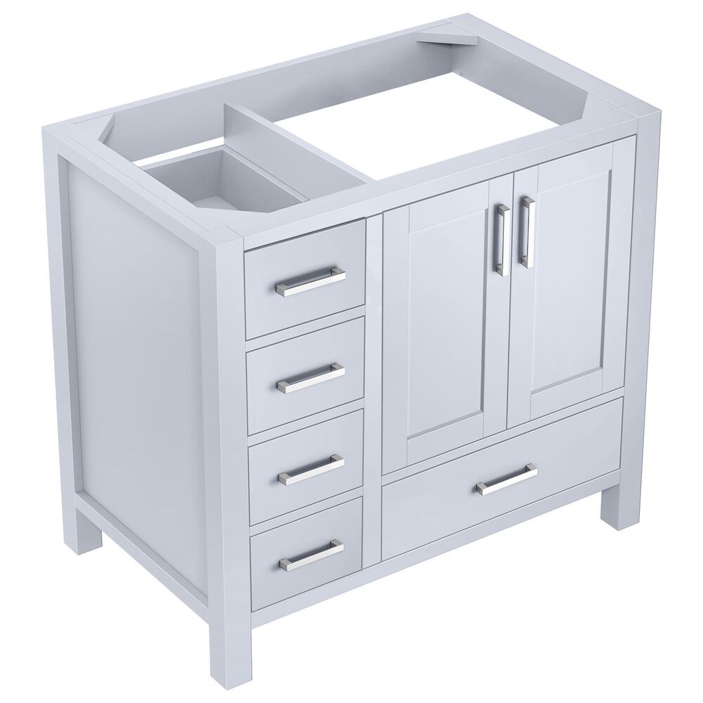 Lexora Home Jacques 36" Right Single Bathroom Vanity Cabinet Only in White, , large
