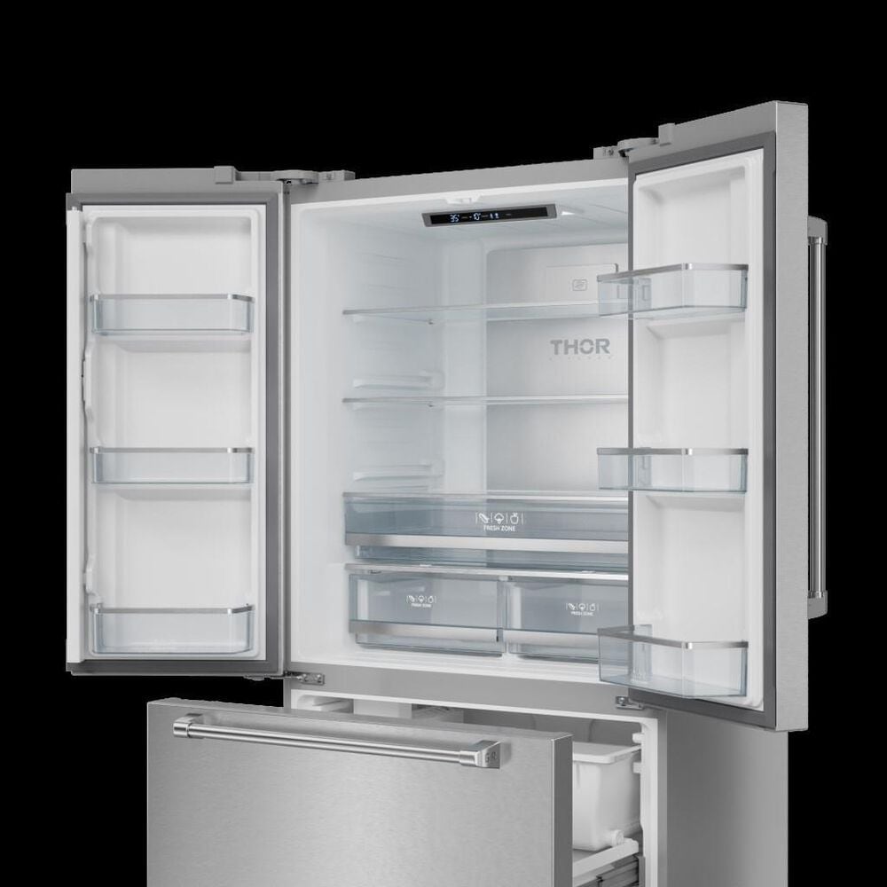 Thor Kitchen Gordon Ramsay 20.3 Cu. Ft. 3-Door French Door Refrigerator in Stainless Steel, , large