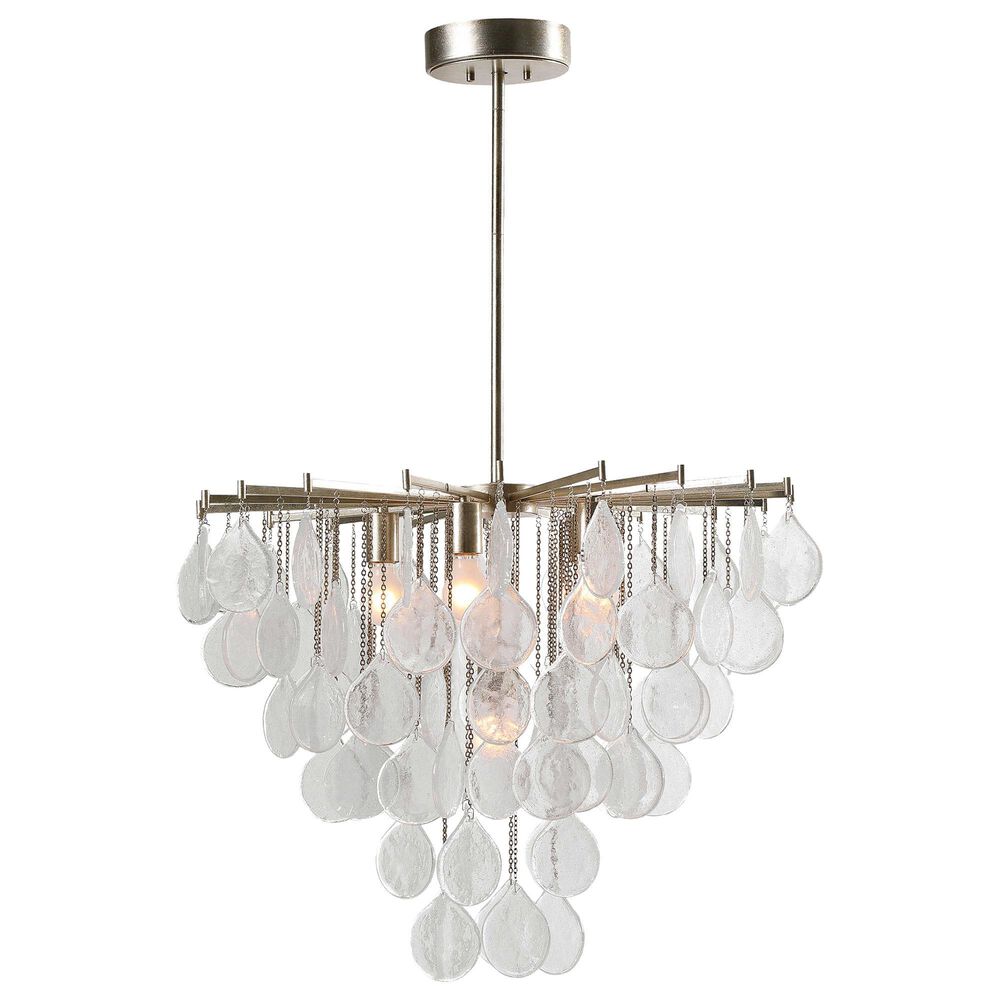 Uttermost Goccia 6-Light Chandelier in Antique Bright Silver, , large
