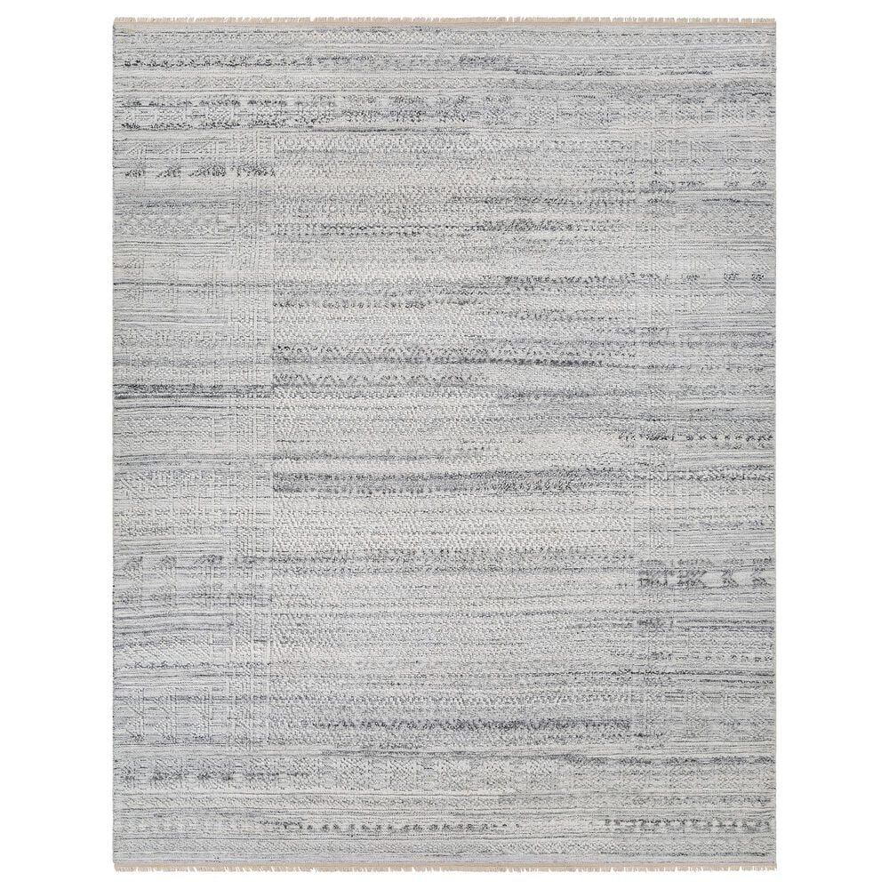 Surya Pompei 8" x 10" White, Black and Metallic Silver Area Rug, , large