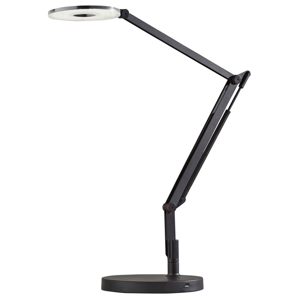 Adesso Gordon LED Desk Lamp with USB Port in Black, , large