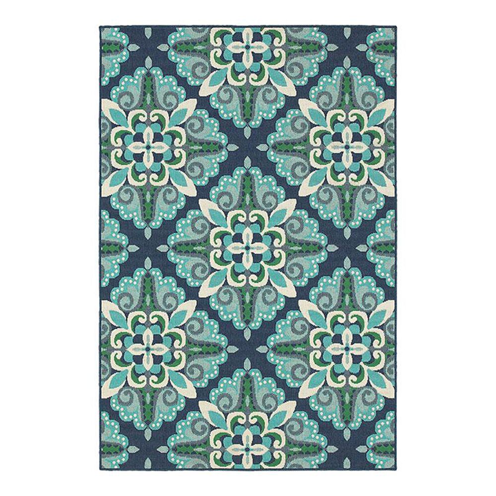 Oriental Weavers Meridian 2206B 1"10" x 2"10" Blue Scatter Rug, , large