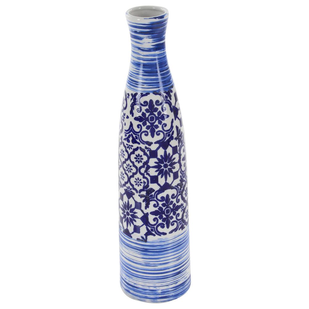 Maple and Jade 23" Coastal Ceramic Vase in Blue, , large