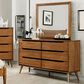 Furniture of America Lennart 6-Drawer Dresser and Mirror in Oak, , large