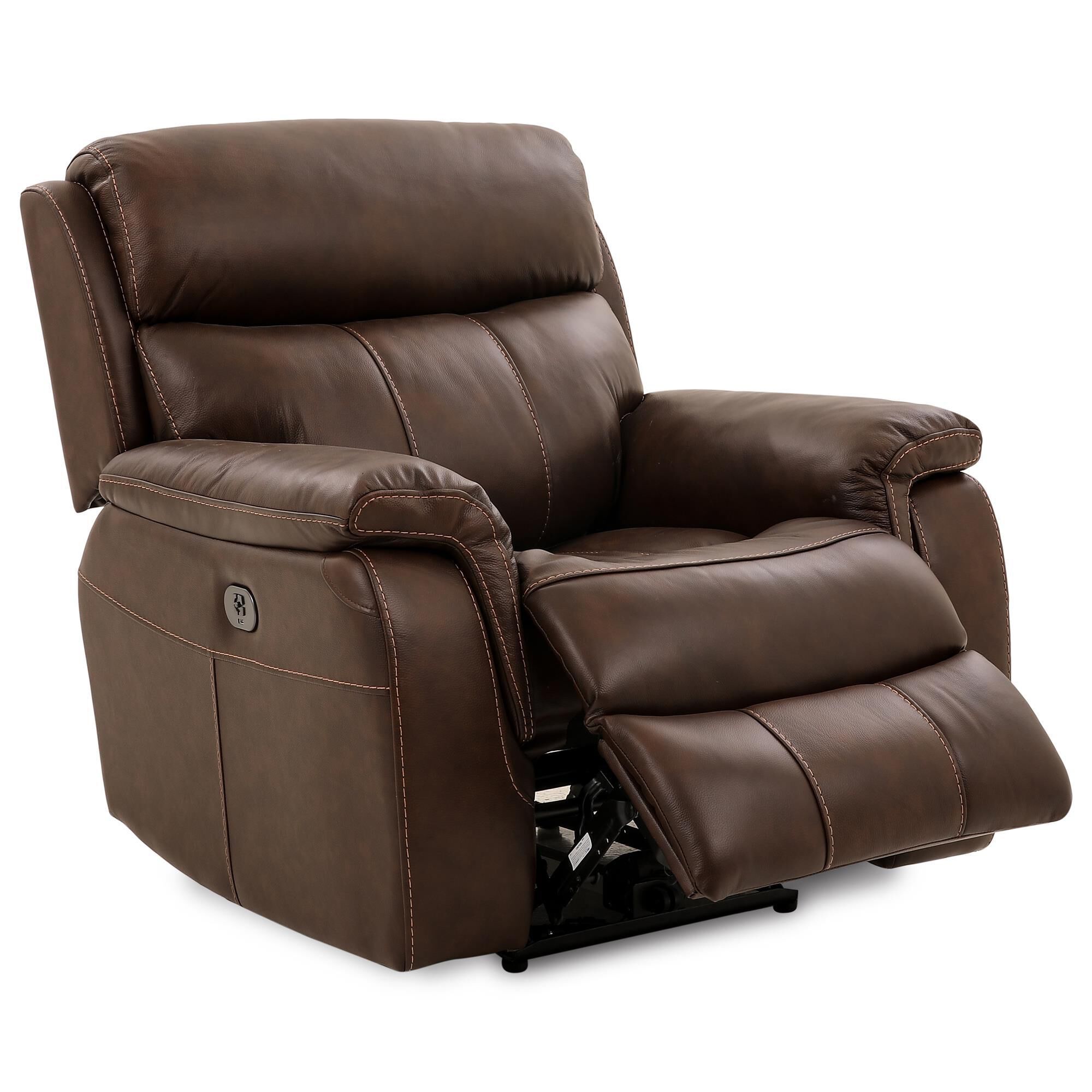 Oxford Furniture Leather Glider Recliner in Brazil Tobacco