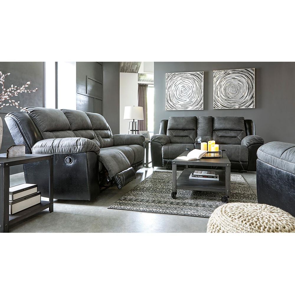 Signature Design by Ashley Earhart Manual Reclining Sofa in Slate, , large