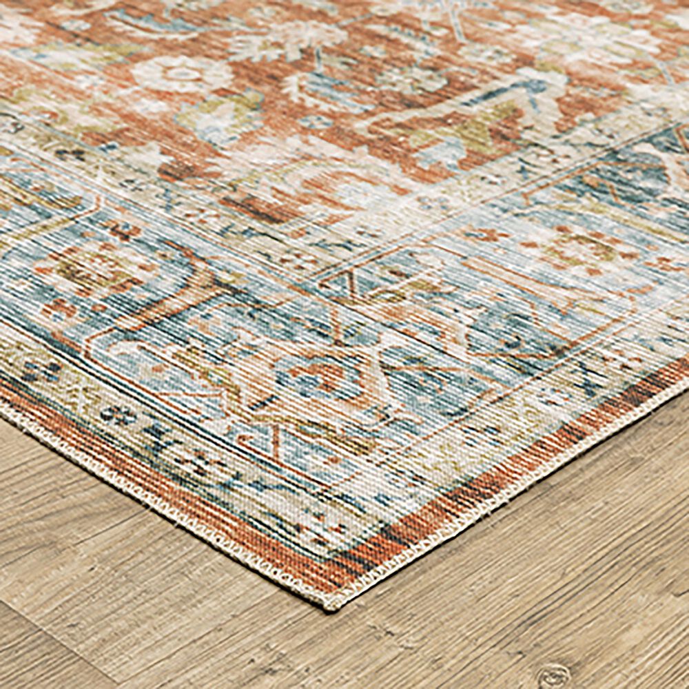 Oriental Weavers Charleston Distressed 5&#39; x 7&#39; Rust Area Rug, , large