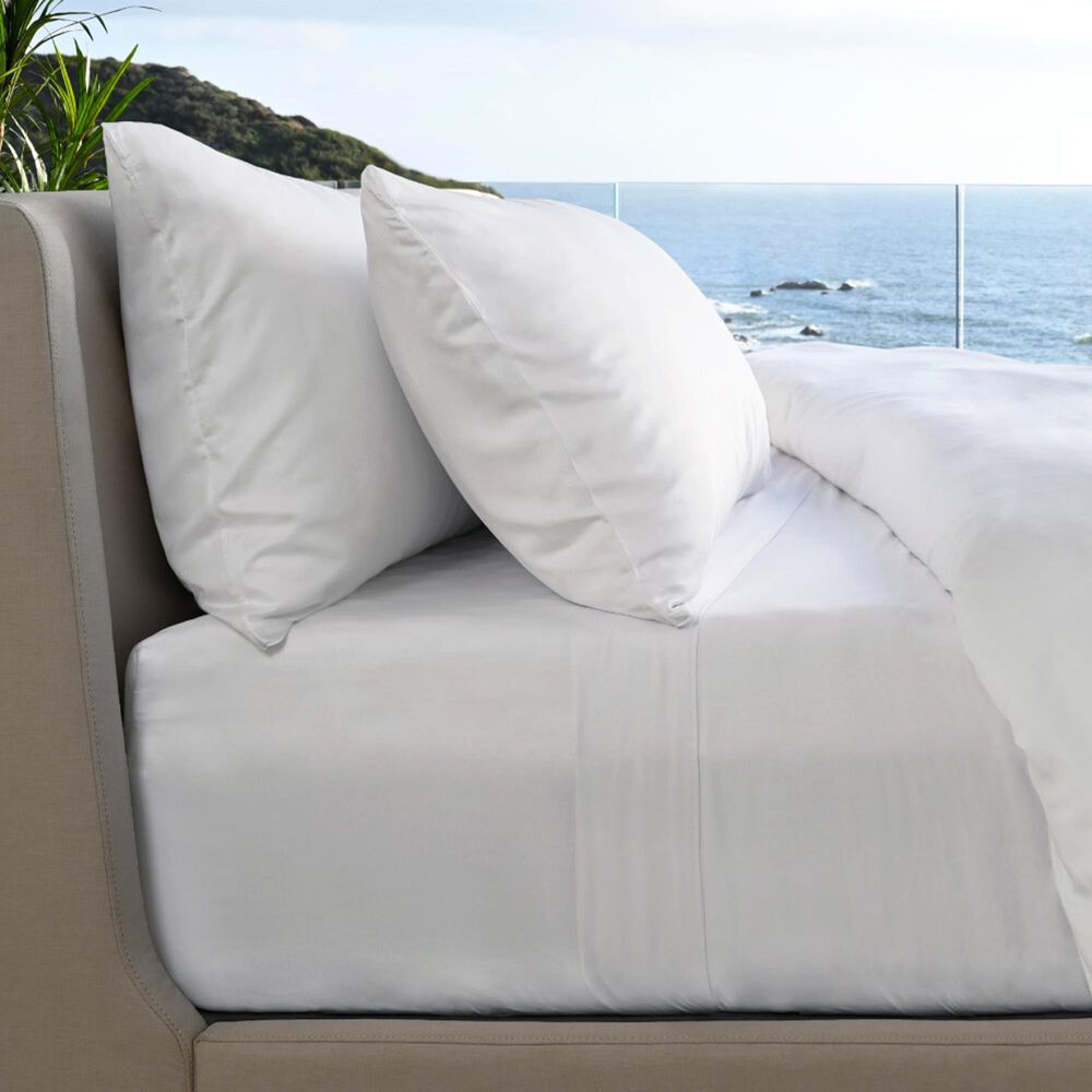 Cariloha Resort 4-Piece Split-Head King Bamboo Bed Sheet Set in White, , large