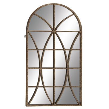 Maple and Jade Arched Wall Mirror in Medium Wood, , large