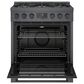Bosch 30" Freestanding Gas Range in Black Stainless Steel, , large