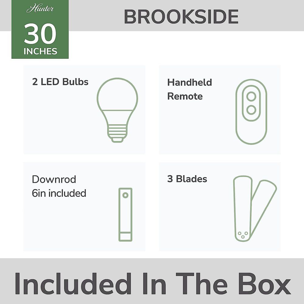 Hunter Brookside Jasmine Roth 30&quot; Fandelier with LED Light in Luxe Gold, , large