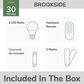 Hunter Brookside Jasmine Roth 30" Fandelier with LED Light in Luxe Gold, , large
