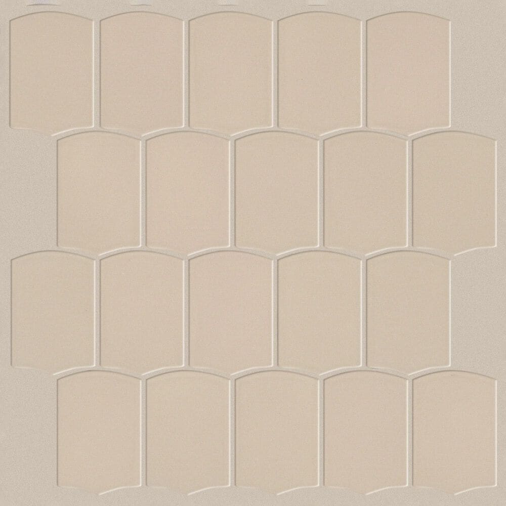 Shaw Embrace Seashell 10" x 10.75" Glass Mosaic Sheet, , large