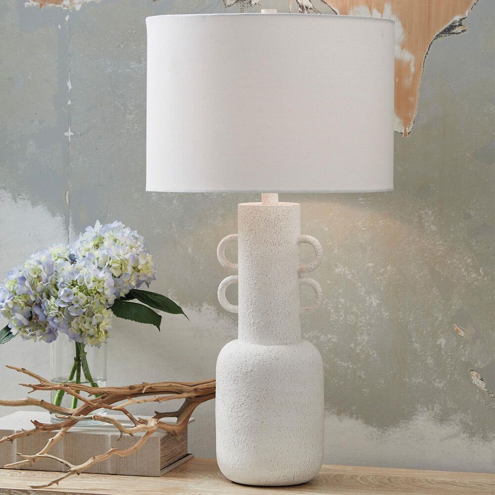 Ashley Perringhill Metal Table Lamp in Distressed White, , large