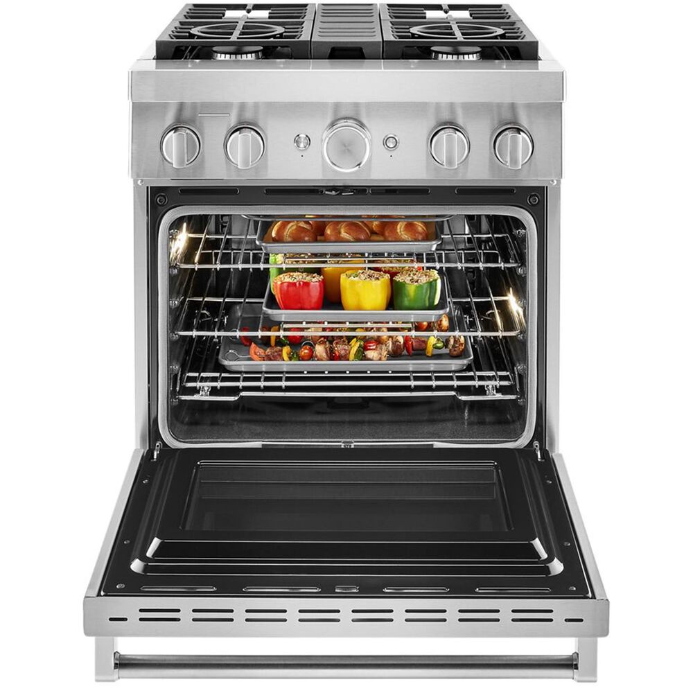 KitchenAid 30&quot; Professional Smart Dual Fuel Range in Stainless Steel, , large