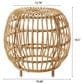 Hearth and Haven Ottawa Outdoor Side Table with Open Weave Design in Light Brown, , large