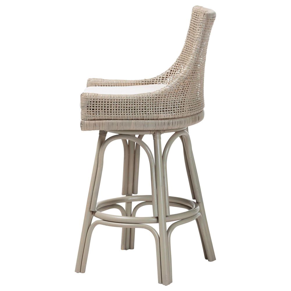 Baxton Studio Bella Swivel Bar Stool in French Grey, , large