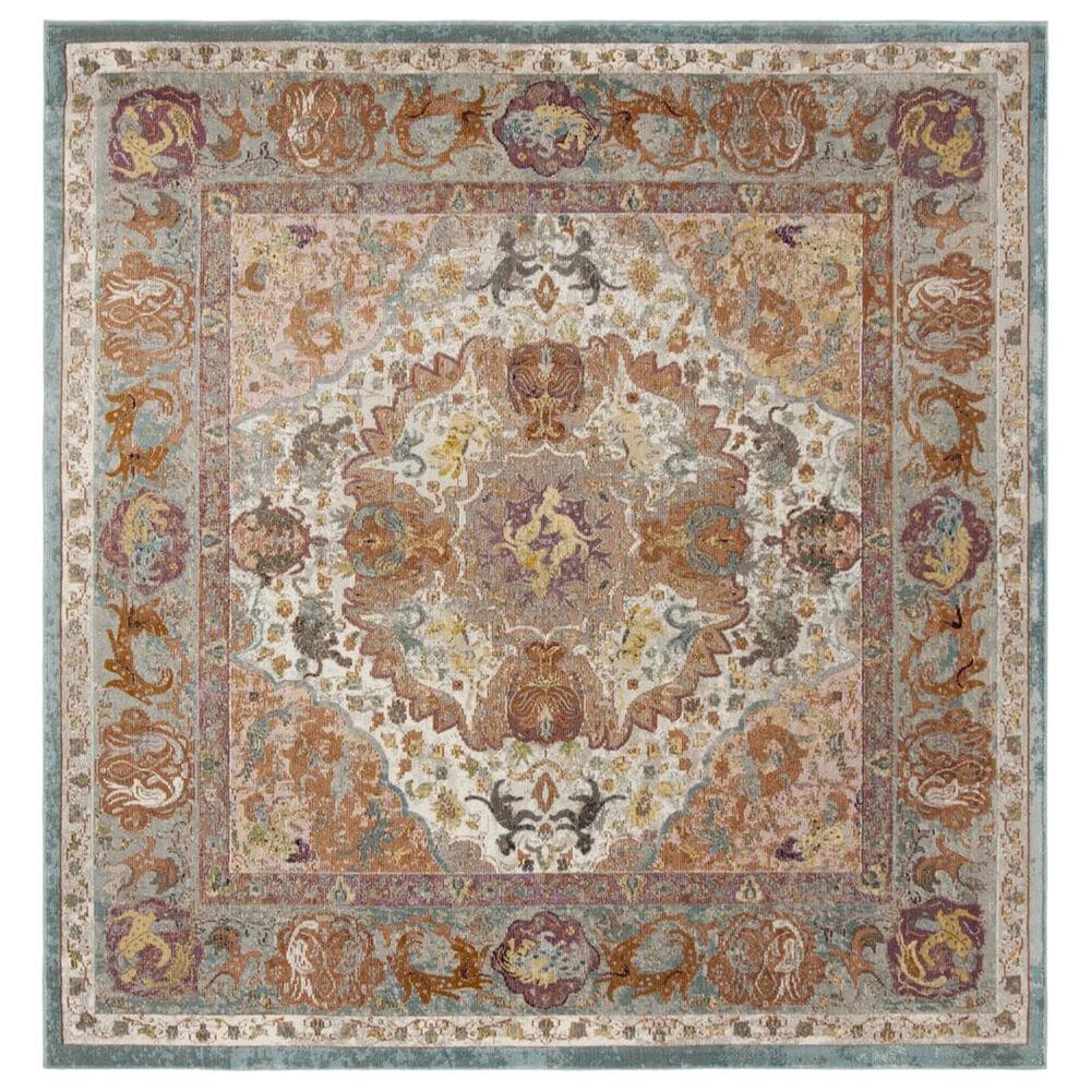 Safavieh Aria 6"6" Square Beige and Orange Area Rug, , large