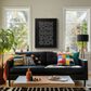 HOMLUX 24" x 18" Circles Canvas Art in Black and White, , large