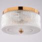 Vaxcel Riverside 2-Light Flush Mount in Muted Brass, , large