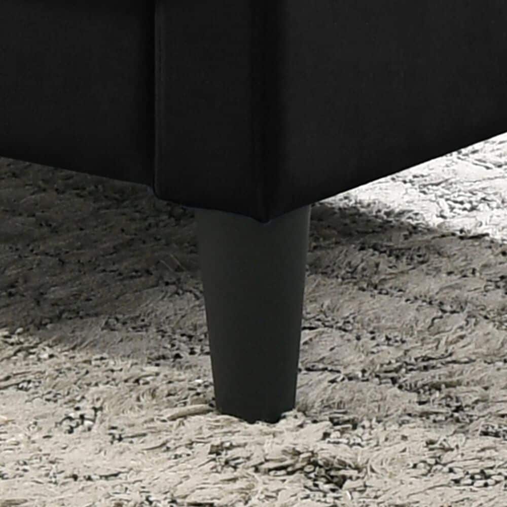 HOMLUX Tufted Back Accent Arm Chair in Black, , large