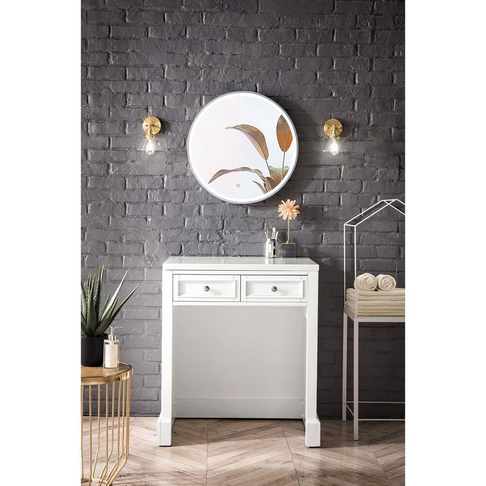 James Martin Vanities De Soto 30&quot; Countertop in Bright White with 3 cm White Zeus Quartz Top, , large