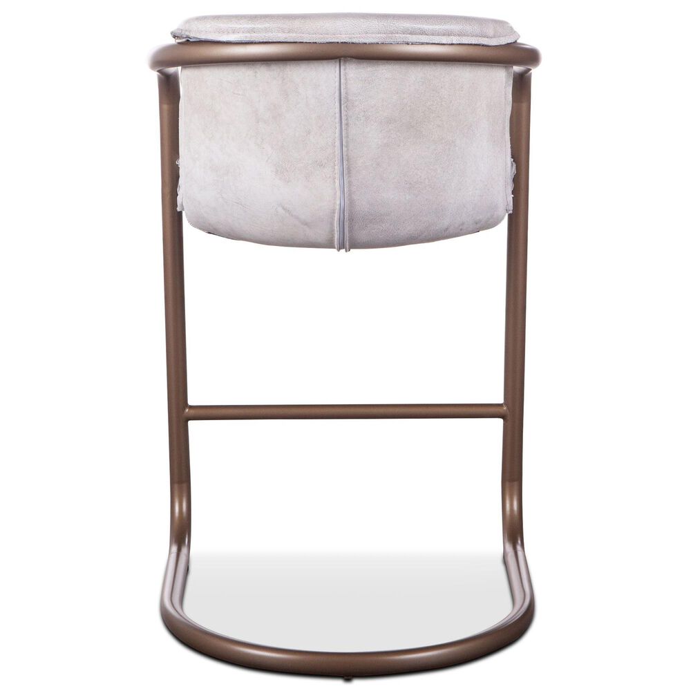 Home Trends &amp; Design Portofino Counter Stool in Antique Gold and Top Grain Leather, , large