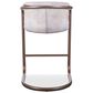 Home Trends & Design Portofino Counter Stool in Antique Gold and Top Grain Leather, , large