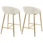 Lumisource Matisse Counter Stool with Cream Cushion in Gold (Set of 2), , large