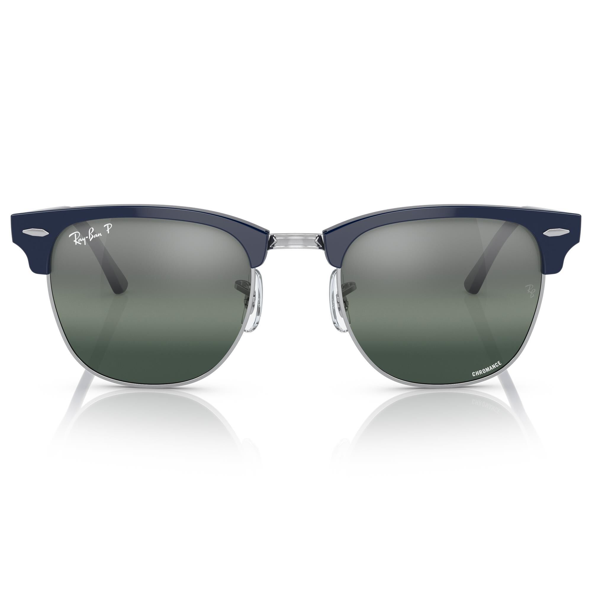 Silver store clubmaster sunglasses