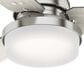 Hunter Sentinel 44" Ceiling Fan with LED Lights in Brushed Nickel, , large