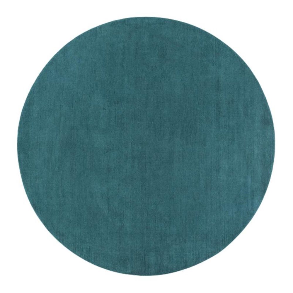 Surya Mystique M-5330 8" Round Teal Area Rug, , large