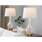 LumiSource Jenny Glass Table Lamp in Clear Crackle and Gold (Set of 2), , large