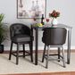 Baxton Studio Theron Swivel Counter Stool with Dark Brown Cushion in Espresso Brown (Set of 2), , large