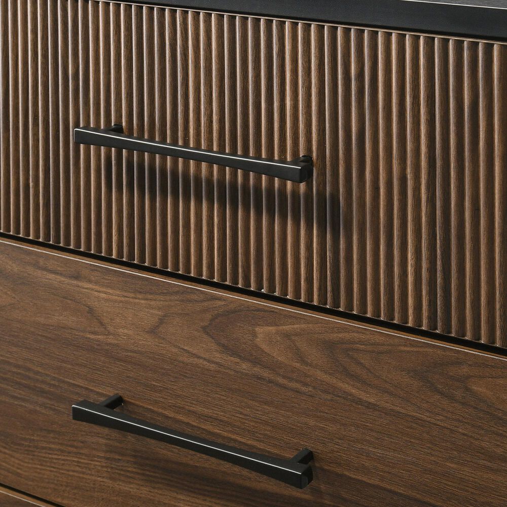 Crown Mark Nemy 6 Drawer Dresser and Mirror in Brown, , large