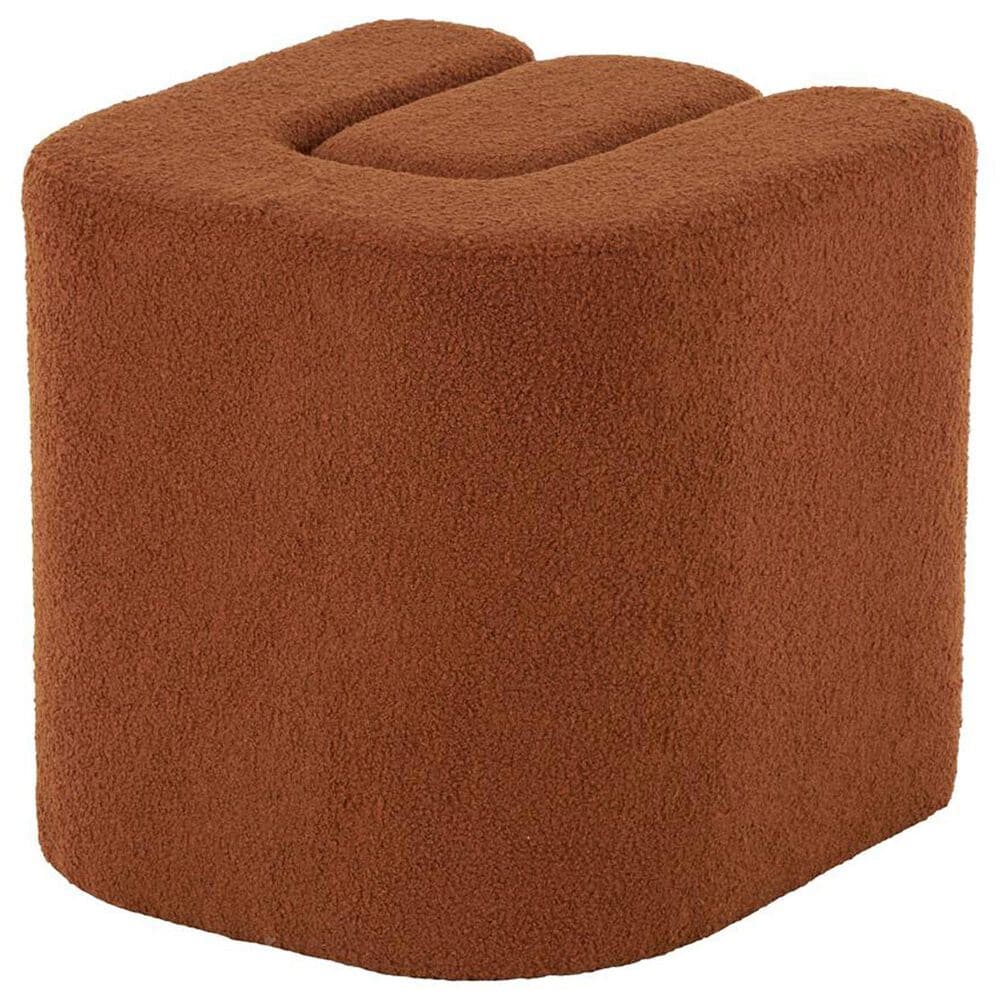 Maple and Jade 18" Boucle Accent Ottoman in Copper, , large