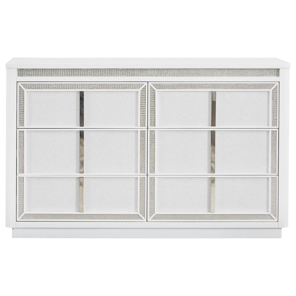 Millenium Chalanna 4-Piece King Bedroom Set in White Lacquer, , large